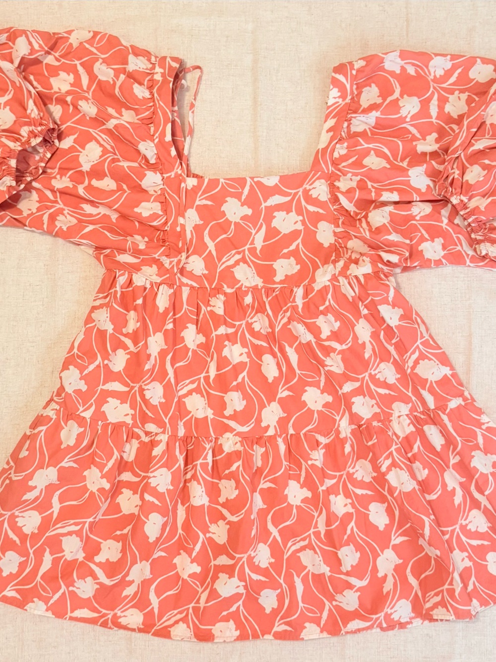 a new day orange floral dress